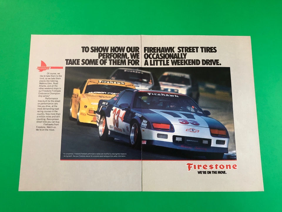 1989 CHEVY CAMARO GM VINTAGE ORIGINAL PRINT AD ADVERTISEMENT 2 PAGE - Image 1 of 1