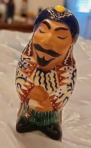 Vintage Figurine UZBEK ceramic Uzbekistan Handmade Figure, Man Hat, 3.5"   K - Picture 1 of 7