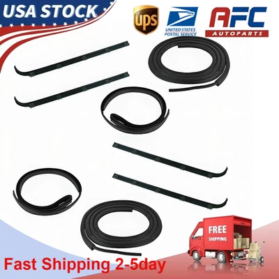 Juego de juntas de barrido de ventana de puerta TRQ para Ford Bronco F150 1987-1997 Foto 1 de 4