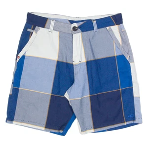 O'NEILL Mens Chino Shorts Blue Check S W28 - Picture 1 of 6