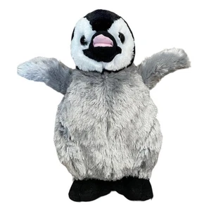 Juguete de peluche Wild Republic Penguin gris y blanco de 11" de alto usado en excelente estado - Imagen 1 de 12