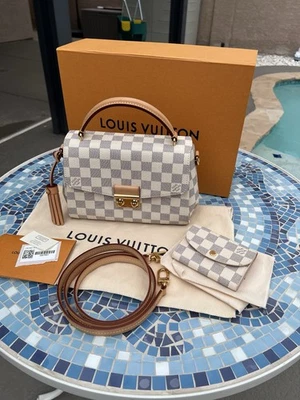 Louis Vuitton Damier Azur Croisette bag and Rosalie wallet set - Image 1 of 4