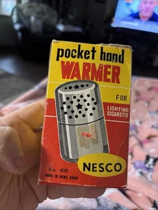 VINTAGE Nesco Pocket Hand Warmer With Box,Bag & And Info Paper NEVER USED!!! - Picture 1 of 19