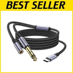 Câble audio polyvalent USB Type C vers 6,35 mm pour enregistrement et surveillance - 5M - Photo 1 sur 8