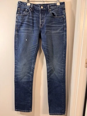 Earnst Sewn Men’s Jeans Bryant 32x31 Fly Button Whiskers Denim - Image 1 of 4