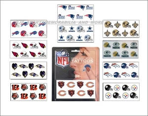 NFL FACE TATTOOS,,,,8 IN PACKAGE, NEW AND ON SALE $8.99 ea. NOT MANY LEFT - Picture 1 of 35