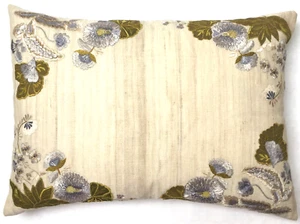Anke Drechsel Cushion VILLIAM Ivory Natural Silk Embroidered Seide Kissen - Bild 1 von 16