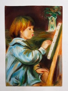 Pierre-Auguste Renoir Drawing on paper (Handmade) signed and stamped vtg art - Picture 1 of 5