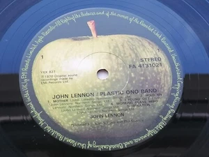 JOHN LENNON PLASTIC ONO BAND 1970 UK LP 1984 FAME PRESSING APPLE FA 4131021 EX - Picture 1 of 12