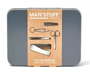 Man Stuff Überlebens Set Männerpflege Reise Maniküre Dose Geschenk Nagelknipser - Bild 1 von 5
