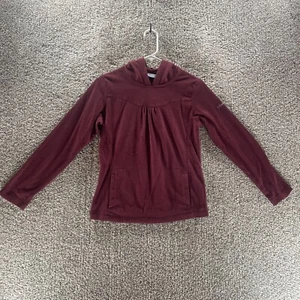 Columbia Shirt Girls Large Red Long Sleeve Hooded Fleece Casual Outdoor Girls - Picture 1 of 12