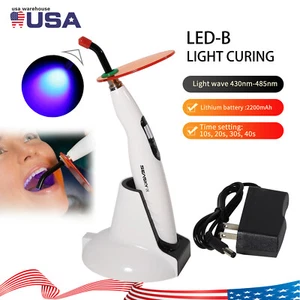 Dental LED Curing Light Cure Lamp LED-B Type Cordless Composite Resin USA - Picture 1 of 17