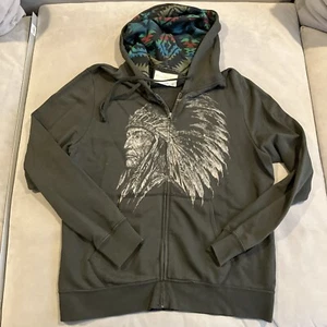 RARE - Denim & Supply Ralph Lauren - Full Zip Hoodie - Native American Chief- XL - Picture 1 of 5
