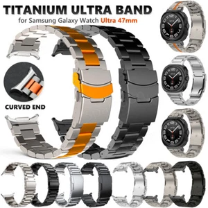 For Samsung Galaxy Watch Ultra 47mm Titanium Metal Link Band Strap Bracelet - Picture 1 of 35