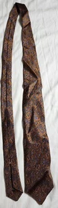 Luigi Borrelli Napoli Men's Tie Brown Paisley 100% Silk Made in Italy - Picture 1 of 9