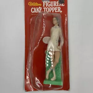Vtg Wilton Cake Topper Tennis player with Racket. 1975 New In Package - Picture 1 of 4