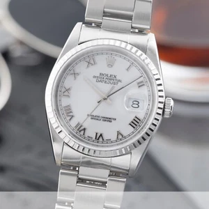 Rolex Datejust 36 Silver Dial Oyster Stahl Automatik Herrenuhr Ref.16220 P-Serie - Bild 1 von 14