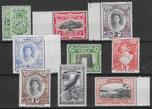Juego ilustrado Tonga 1942 SG74-82 MNH Cat £85 - Imagen 1 de 1