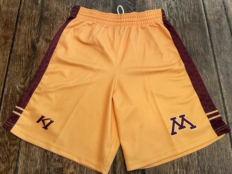 MINNESOTA GOLDEN GOPHERS Hockey men's L large K1 gold shorts NCAA Big 10 WOW WOW Cover