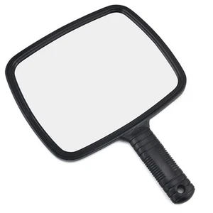 TRIXES Hairdressers Mirror Black NEW Professional Handheld Salon Barbers Mirror - Picture 1 of 7