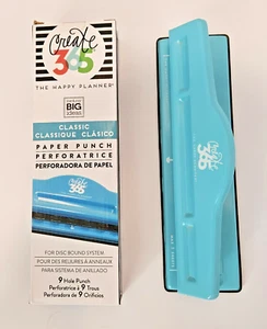 Create 365 The Happy Planner Classic 9-Hole Punch for Disc Bound System Blue NEW - Picture 1 of 5