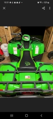  Funda de asiento arctic cat 05 up 400 500 650 negro/verde lima con gato en la parte superior Foto 1 de 3