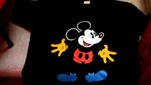 Black Mickey Mouse T-Shirt 2XL/Short Sleeve - Picture 1 of 4