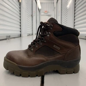 Texas Steer Leather Work Boots Steel Toe Mens US Size 7 Brown Winter Wear - Picture 1 of 12