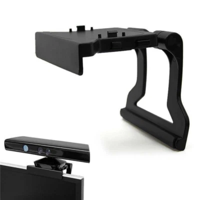 TV Clip Mount Stand Holder Adjustable for Xbox 360 Xbox360 Kinect Sensor Black