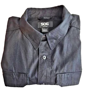 Camisa táctica SOG talla L abotonada manga corta ripstop bolsillos malla ventilada - Imagen 1 de 11
