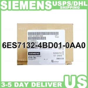 New Siemens 5 ELECTRON MODULES FOR ET200S 6ES7132-4BD01-0AA0 6ES7 132-4BD01-0AA0 - Picture 1 of 6