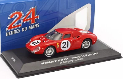 FERRARI 275LM #21 VINCE LE MANS 1965 GREGORY RINDT IXO LM1965 1:43 24 ORE - Immagine 1 di 2