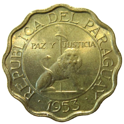 PARAGUAY. 10 CENTIMOS, 1953. UNCIRCULATED. - Image 1 of 2