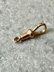 ANTIQUE 9CT CARAT SWIVEL SOLID GOLD ALBERT WATCH FOB CHAIN DOG CLIP CLASP 1.8GM