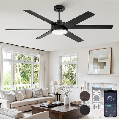 56 Inch Ceiling Fans with Lights and Remote, Reversible 6 Blades, Dimmable, 3000 - Image 1 of 4