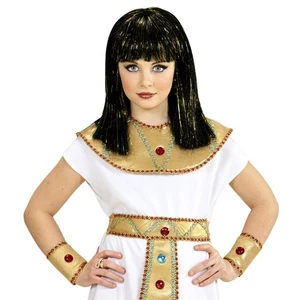 Parrucca per Bambini Regina Elegante Cleopatra Parrucca per Bambini Rockstar Testa di Pago - Foto 1 di 2