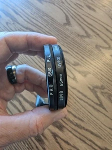 55 mm Set mit 2 Filtern - Pro Circular Polarisator, Hoya UV - Bild 1 von 3