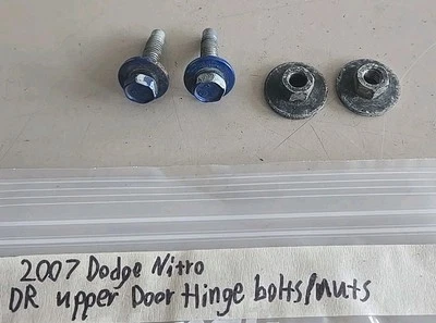 2007 - 2011 Dodge Nitro Rear Left Driver Side Door Upper Hinge Bolts/Nuts OEM - Image 1 of 2
