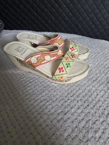 Womens Wedge Style Slippers Slides Size Uk 3 Eur 36 - Picture 1 of 4
