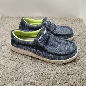 Hey Dude Wally Youth Stretch Naval Speckle Size 1-2 - Picture 1 of 7