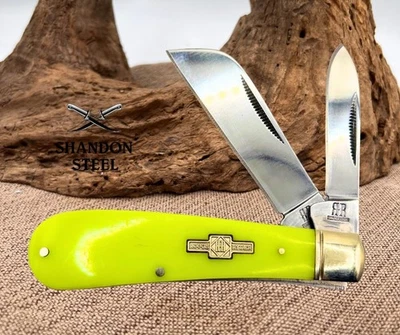 Navaja de bolsillo plegable Rough Ryder Moon Glow Half Hawk 2 hojas RR2494 (29) Foto 1 de 4