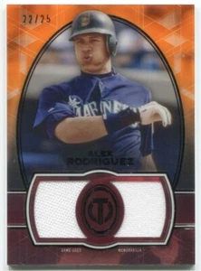 Camiseta deportiva naranja Alex Rodríguez ""AROD"" 2019 Topps tributo reliquias dobles reliquia 19/25 - Imagen 1 de 2