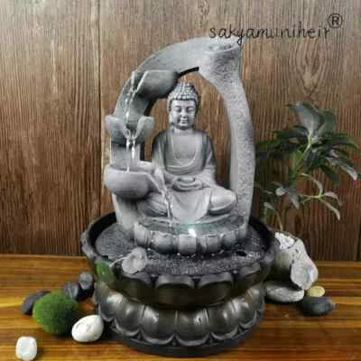 室内佛喷泉桌面水喷泉桌瀑布祝你好运 — 第 1/4 张图片