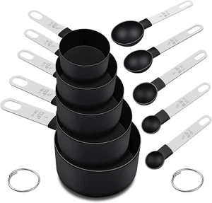 Measuring Cups and Spoons Set, Kitchen Essentials Gadgets 10 Pieces, Nesting Mea - Picture 1 of 12