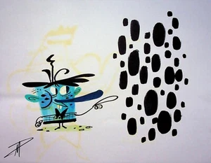 Marc Perry Firmado Original Entintado a Mano Marcador BEATNIK Diseño Áspero Boceto #PY - Imagen 1 de 3