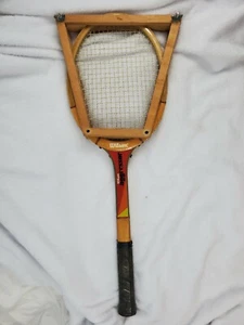 Raqueta Tenis Madera Coleccionable Wilson Aggressor Bélgica Colores Decoración De Colección - Imagen 1 de 5