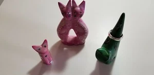Kenya Handcraft Soapstone Figurines, Trio of Kittens - Cats; SERRV, Set of 3 - Picture 1 of 3