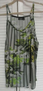 Women's "Ana" Spaghetti Strap Sleeveless, Tunic, Size 1X, Green Multicolors - Picture 1 of 4