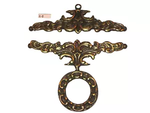 L-1  Antique Ornate Brass Bell Pull Hardware  6 1/4" 160 mm Klokkestreng Denmark - Picture 1 of 3