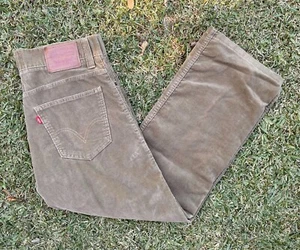 Levi's 549 Corduroy Jeans Pants Mens 36x28 Brown Low Loose Fit Straight Leg - Picture 1 of 11